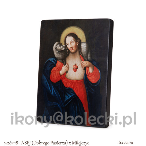 wzór 18 Najświętsze Serce Pana Jezusa ( Dobrego Pasterza) z Milejczyc 16x22cm