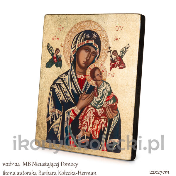 wzór 24 Matka Boża Nieustającej Pomocy 22x27cm pozłocona